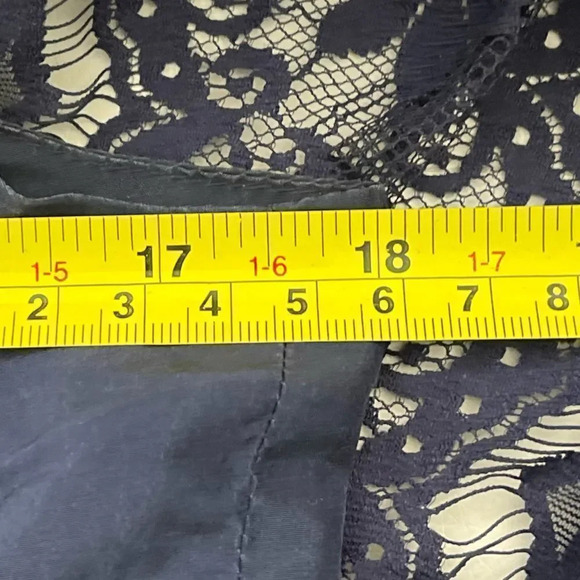 Anthropologie Beyond Vintage lace top no tags medium Navy - Picture 5 of 6